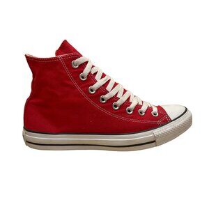 Converse Unisex Red Canvas High-Top Chuck Taylor All Star Sneakers Size 8M/10W